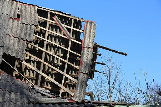 roofed structure featuring a metal roof and a window, illustrating problems associated with metal roofing.